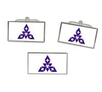 Fukuoka (Giappone) Bandiera Gemelli E Fermacravatta Set