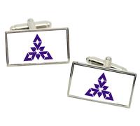 Fukuoka (Giappone) Bandiera Gemelli IN Cromata Scatola Regalo