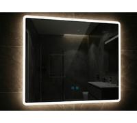 Fukursul Specchio da bagno Bluetooth con luci a LED, 60 x 80 cm, 70 x 90 cm, LED da parete, Smart Bathroom Mirror with Anti-Fog, Touch Control, 3 colori Temperature, Dimmerabile, Memory Function 70 x