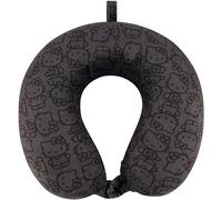 Ful Hello Kitty, cuscino cervicale in memory foam, con stampa, accessorio da viaggio per aereo, auto e ufficio, comodo e traspirante, nero