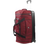 FUL Workhorse - Borsa sportiva con ruote da 76,2 cm, bagaglio da viaggio a due livelli con base rigida e ruote, colore: rosso scuro
