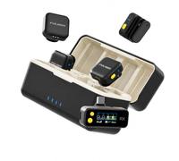 FULAIM X6Q - Microfono wireless per 4 persone, iPhone 15-17, USB-C e | Microfono lavalier a 4 canali, audio a 48 kHz/24 bit, riduzione del rumore AI, portata 300 m. Per interviste, podcast