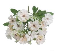 Fulan Bouquet di 15 fiori di crisantemo in seta realistica, per bouquet da sposa, decorazione per la casa, centrotavola, vasi, composizioni fotografiche editoriali (G)