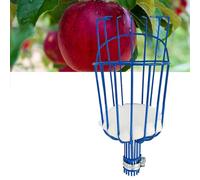 fulandci Cestino raccogli frutta solo twist-on integrato non staccabile con cuscino in schiuma protetto, per mele, pesca, mango, pera, blu (palo non incluso)