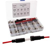 FULARR® 125Pcs 6X30Mm Professionale Auto Vetro Tubo Fusibile Kit: 100Pcs Fast-So
