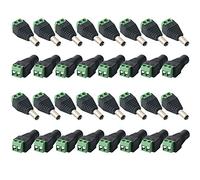 FULARR® 32Pcs Professionale 5.5 X 2.1mm DC Vite Terminale Spina Connettore, 12V DC Alimentazione Jack Connettore Adattatore, 16 Paia 2 Pin Maschio Spina & Femmina Presa Set per CCTV Telecamera LED