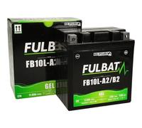Fulbat - Batteria per moto gel FB10L-A2/B2 Gel, YB10L-A2/B2 FULBAT SLA impermeabile 11,6 Ah 120 AMPS