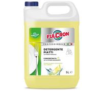 FULCRON Detergente Piatti Concentrato Per Lavaggio Manuale, Azione Altamente Sgrassante, Detersivo Piatti Profumo Agrumi, 5 L
