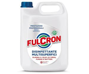 FULCRON Disinfettante Multisuperfici, Detergente Inodore, Elimina il 99,9% di Virus, Funghi e Batteri, 5 Litri