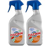 FULCRON Super Smacchiatore Macchie Grasse 450 ml, Detergente Biancheria Pretrattante ad Azione Rapida, Elimina Macchie Grasse, Grigiore e Ingiallimento, Additivo Lavatrice (Confezione da 2)