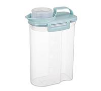Fulenyi Barattolo in plastica senza BPA, 2,5 kg, contenitore da cucina ermetico con coperchio, contenitore salvafreschezza per cereali, riso, farina, mangime per animali domestici