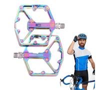 Fulenyi Pedali per bici da strada,Pedali per bici piatte,Pedali piatti | Pedali piatti per bici in lega di alluminio, pedali antiscivolo e leggeri per mountain bike