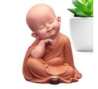 Fulenyi Piccola Bambola Monaco Statuetta Monaco Monaco Statuetta Monaco Statua di Buddha Statua Monaco Zen Ornamento in Resina mobili Decorativi Cinesi
