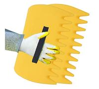 Fulenyi Rastrello da giardino, manico ergonomico per raccogliere foglie, rastrello a mano per esterni, morsetti per foglie, detriti e rifiuti