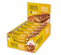 FULFIL - 15 Barrette Proteiche da 55 Grammi, Gusto Cioccolato Caramello e Arachidi con 9 Vitamine e Pochi Zuccheri, Confezione da 825 Grammi