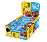 FULFIL - 15 Barrette Proteiche da 55 Grammi, Gusto Cioccolato Croccante al Latte con 9 Vitamine e Pochi Zuccheri, Confezione da 825 Grammi