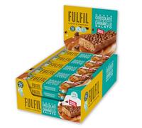 FULFIL - 15 Barrette Proteiche da 55 Grammi, Gusto Cioccolato e Caramello Salato con 9 Vitamine e Pochi Zuccheri, Confezione da 825 Grammi