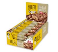 FULFIL - 15 Barrette Proteiche da 55 Grammi, Gusto Cioccolato e Nocciola con 9 Vitamine e Pochi Zuccheri, Confezione da 825 Grammi