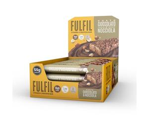FULFIL - Barretta Proteica da 55 Grammi, Gusto Cioccolato e Nocciola con 9 Vitamine e Pochi Zuccheri