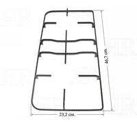 Fulgor Griglia a 2 Fuochi Smaltata Nero Lucido 46,7 X 23,2 cm.