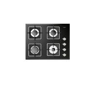 Fulgor Piano cottura a gas FCH 604 G BK finitura vetro nero da 62 cm