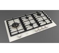 Fulgor Piano cottura a gas FPH 905 G WK WHG finitura vetro bianco da 90 cm
