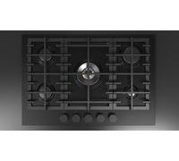 Fulgor Piano cottura a gas FUH 7541 G DWK MBK finitura acciaio nero opaco da 76 cm
