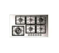 Fulgor Piano cottura a gas QH 906 G WK X finitura acciaio inox da 91 cm