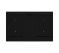 Fulgor Piano cottura a induzione con cappa aspirante integrata Aria+ FHH 800 ID TC BK in vetroceramica nero da 80 cm