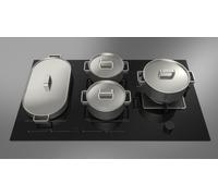 Fulgor Piano cottura ibrido induzione/gas FCHH 905 ID TS G WDK BK in vetroceramica nero da 90 cm