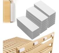FULHANY 24 Pezzi Eva Foam Distanziali Muro - Autoadesivi Protezione Muro Letto - Fermi Per Testiera Letto - Adatto Per Divani Per Mobili Da Letto, Copertura Della Parete Della Testiera (Bianco)