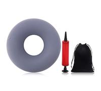 FULHANY Ciambella Per Sedersi - Cuscino Per Emorroidi - Con Pompa Ciambella Gonfiabile, Il Design Ergonomico Dell'Anello Allevia La Pressione Sul Corpo (Grigio) 35 Cm