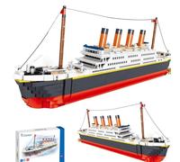 FULHOLPE Titanic Model Building Block Set, 1288Pcs Cruise Ship Titanic Boat Model Building Kit non compatibile con Creator Expert 10294