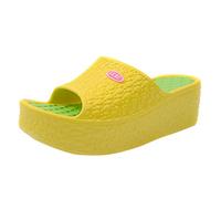 Fulidngzg Ciabatte Estive Donna Gomma EVA Antiscivolo Tacco Plateau Platform Aperte Caviglia Giallo EU 35 Donna