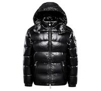 Fulidngzg Giubbotto Imbottito Uomo,Giubbotto Piumino Uomo Invernale Caldo Taglie Forti con Cappuccio e Cerniera Antivento Giacca con Tasche a Zip Lucido Elegante Essenziale Morbido Per Primavera