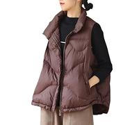 Fulidngzg Piumino Donna 100 Grammi Leggero Elegante Micropile Piumini Caldo Invernale Giubbino Corto Smanicato Mezza Stagione Senza Maniche Giacca Ecologica Trapuntino