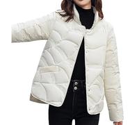 Fulidngzg Piumino Donna Antivento Comode Leggero Giubbotto Taglie Forti Outdoor Invernale Autunno Piumini Corto Trapuntata Giubbino Curvy Elegante Giacca Trekking Jacket