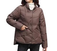 Fulidngzg Piumino Donna Antivento Comode Leggero Giubbotto Taglie Forti Outdoor Invernale Autunno Piumini Corto Trapuntata Giubbino Curvy Elegante Giacca Trekking Jacket