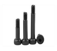 FULIMEI Model Bushing Screw Carbon Steel M2 .5 M3 M4 Half Thread Black 12.9 Grade High Strength Semi Hexagon Socket(M4X25 50pcs)