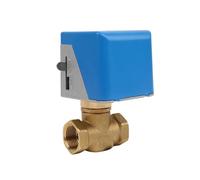 FULIMEI Valvola a globo elettrica in ottone a 2 fili DN15/DN20/DN25/DN32 Valvole motorizzate a due vie e tre Aria condizionata centralizzata Fan Coil 220V/110V/24V(DN32,AC220V)