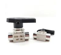 FULIMEI Valvola a sfera filettata femmina ad alta pressione for strumentazione da pannello dritta 1/8" 1/4" 3/8" 1/2" 3/4" 1" in acciaio inossidabile 304, 1 pezzo(1/8",NPT)