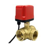 FULIMEI Valvola a sfera motorizzata impermeabile IP65 a 3 vie, fili, 2 valvole elettriche in ottone di controllo DN32 DN15 DN20 DN25 DN40 DN50(DN50-T Type,220V-CR02)