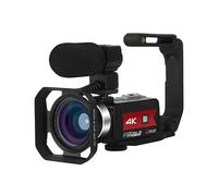 Full 4K UHD Streaming Camcorder Fotocamere Digitali Videoregistratore WIFI Da Esterno 56 MP Vlog Visione Notturna IR Cattura Facilmente Momenti Meravigliosi(32G SD Card,Red)