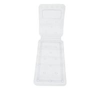 Full Body Bathtub Mat Soft Quilted Cushion Pillow Breathable Bathtub Pad with Suction Cups for Bathtub Spa Bathroom Use PVC Material Sponge Inner White 125x36cm