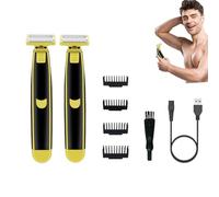 Full Body Washed Wet and Dry Shaver, Electric Beard Trimmer for Men, Dry Wet Waterproof Mens Rotary Facial Shaver, Men's Electric Shaver Full Body wash Wet and Dry Double Shaver (2pcs)