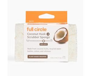 Full Circle, Cleana Colada, spugne per lavaggio al cocco, resistenti, 2 confezioni