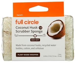 FULL CIRCLE CLEANING PRODUCTS Cleana Colada - Spugne resistenti al cocco, 2 ct, 2 ct