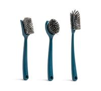 Full Circle Ocean Cleanning Tool, 100% reti da pesca riciclate, verde acqua, set di 3 pennelli Bundle