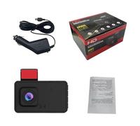 Full Clear 1080P Dashcam 3 "Screen Car Camera DashCam Con Visioni Notturne Obiettivo Ampio Angolo Lente Anteriore Interno Posteriore Cruscotto Dell'automobile Fotocamera