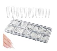 Full Cover Nagelformen Set - 240 Stück Gel Nagel Tipps Aus ABS | Aufklebbares Nagelsystem Für Acryl & Builder Design | Professionelle Full Cover Nail Tips Für Zuhause & Salon | Formbasierte Künstliche